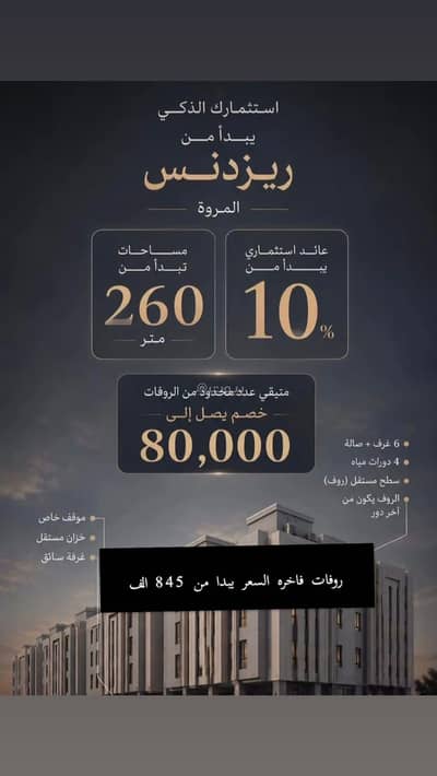 فلیٹ 6 غرف نوم للبيع في شمال جدة، جدة - روفات فاخره للبيع حي المروةً