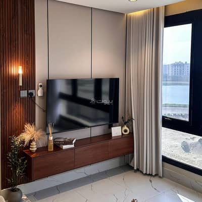 1 Bedroom Flat for Rent in Al Hamra, Al Khobar - One bedroom apartment and a living room