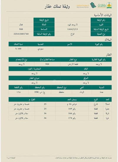 ارض سكنية  للبيع في الندى، جدة - أرض سكنية للبيع في النبدة، جدة