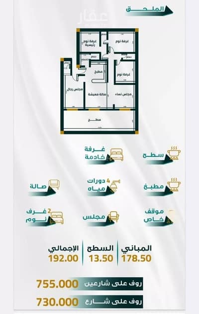 5 Bedroom Apartment for Sale in North Jeddah, Jeddah - Studio Apartment For Sale in Al Fayhaa, Jeddah