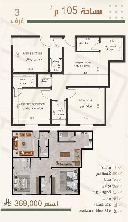 Apartment For Sale in Al Nuzhah, North Jeddah Apartment For Sale in Al Nuzhah, North Jeddah