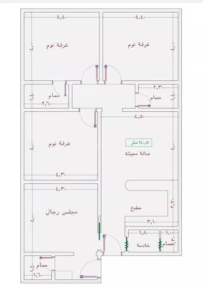 4 Bedroom Flat for Sale in South Jeddah, Jeddah - Apartment for sale on Omar Al Khardali Street, Al Jami’ah District, Jeddah.