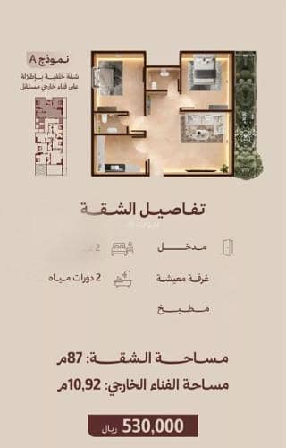 2 Bedroom Flat for Sale in North Jeddah, Jeddah - Studio Apartment For Sale in Al Nahdah, Jeddah