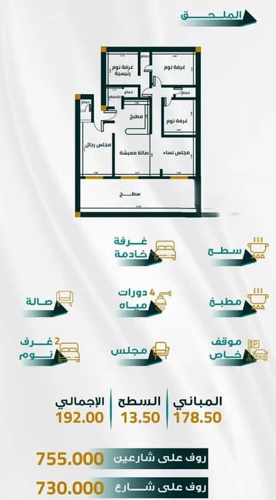 5 Bedroom Apartment for Sale in North Jeddah, Jeddah - Apartment For Sale In Al-Fayha District, Jeddah City