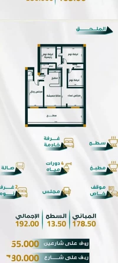 5 Bedroom Apartment for Sale in North Jeddah, Jeddah - Apartment For Sale in Al Fayhaa, Jeddah
