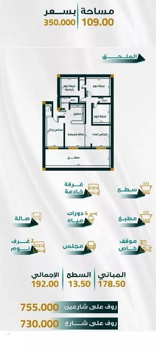 5 Bedroom Apartment for Sale in North Jeddah, Jeddah - Apartment for Sale in Al Fayhaa, North Jeddah