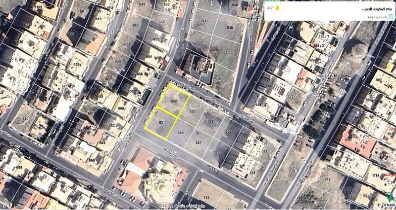 Investment opportunity in Al-Hamra district, Makkah Al-Mukarramah - two plots of land for sale Investment opportunity in Al-Hamra district, Makkah Al-Mukarramah - two plots of land for sale