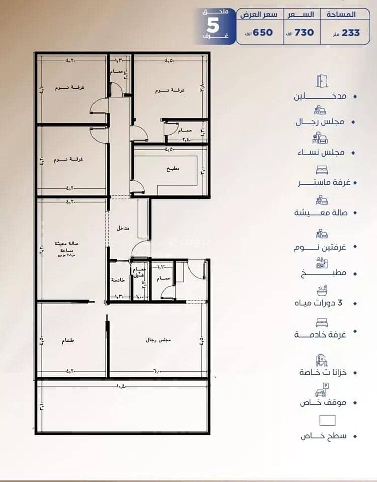 Apartment For Sale in Al Nuzhah, Jeddah Apartment For Sale in Al Nuzhah, Jeddah