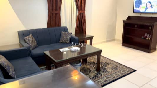 1 Bedroom Flat for Rent in North Riyadh, Riyadh - Unit #14 One bedroom and a living room with a bathroom and kitchen.