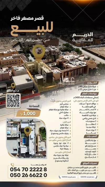 فیلا 2 غرفة نوم للبيع في شمال الرياض، الرياض - فيلا بغرفة نوم واحدة للبيع في حطين، الرياض