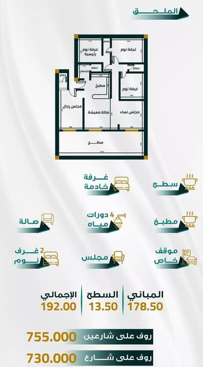 5 Bedroom Apartment for Sale in North Jeddah, Jeddah - Studio Apartment For Sale in Al Fayhaa, Jeddah