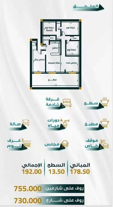 5 Bedroom Flat for Sale in North Jeddah, Jeddah - Apartment For Sale in Al Fayhaa, North Jeddah