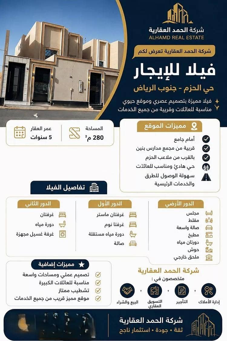 فيلا للإيجار في حي الحزم, مدينة الرياض, منطقة الرياض فيلا للإيجار في حي الحزم, مدينة الرياض, منطقة الرياض