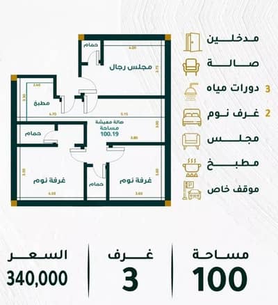 3 Bedroom Apartment for Sale in North Jeddah, Jeddah - Apartment for sale on Al Zahrah Street, Mushrifah District, Jeddah. 3 Bedroom Apartment for Sale in North Jeddah, Jeddah - Apartment for sale on Al Zahrah Street, Mushrifah District, Jeddah.