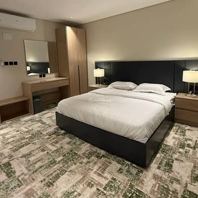 1 Bedroom Flat for Rent in al hamra, Tabuk - Modern apartment with one bedroom and a living room