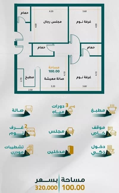 3 Bedroom Flat for Sale in South Jeddah, Jeddah - Apartment for sale – Practical design and modern finishing