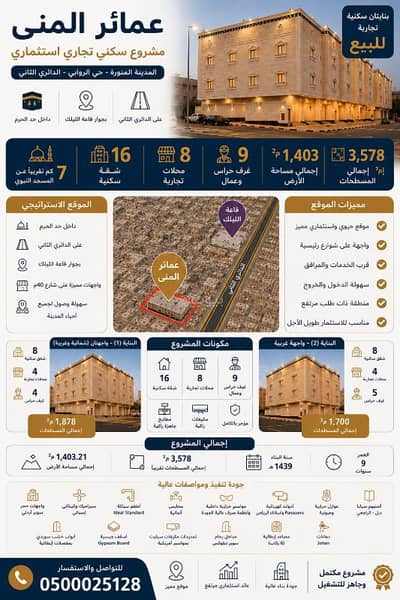 6 Bedroom Residential Building for Sale in Al Rawabi, Madina - Residential and commercial buildings for sale in Al Rawabi, Medina