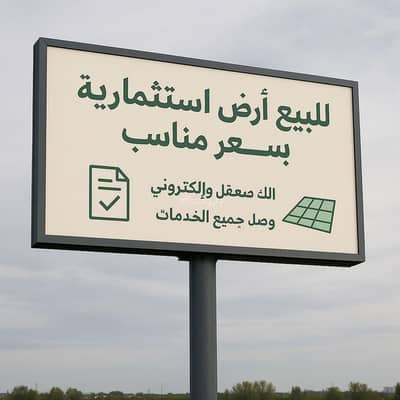ارض سكنية  للبيع في حفر الباطن - للبيع ارض ستثماريه على طريق الملك فهد الدولي