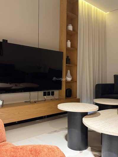 1 Bedroom Flat for Rent in Al-Malqa, Ibn Sharim - Elegant apartment in Malaga, living room and bedroom