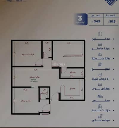 3 Bedroom Flat for Sale in North Jeddah, Jeddah - Apartment For Sale in Al Nuzhah, North Jeddah
