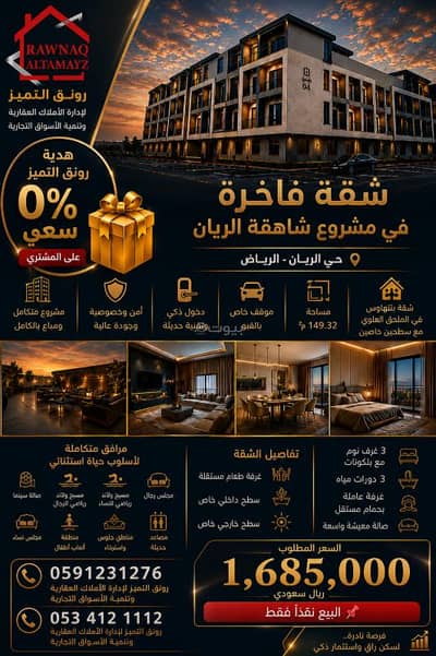 3 Bedroom Flat for Sale in East Riyadh, Riyadh - Apartment for sale in Al Rayyan, Riyadh 3 Bedroom Flat for Sale in East Riyadh, Riyadh - Apartment for sale in Al Rayyan, Riyadh