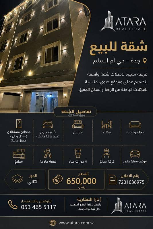 Apartment for sale in Jeddah – Umm Salm district Apartment for sale in Jeddah – Umm Salm district