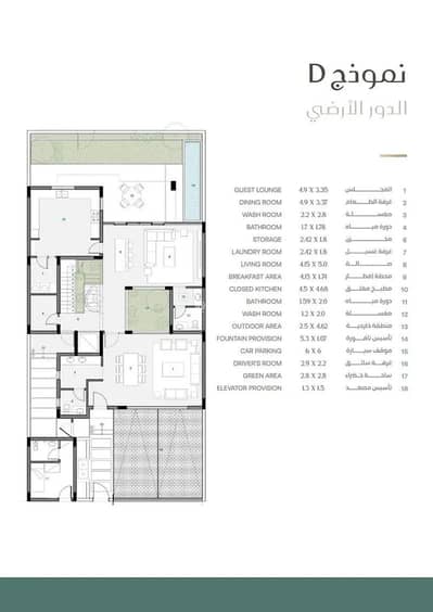 4 Bedroom Villa for Sale in North Riyadh, Riyadh - Villa Model D For Sale in Raseen Khuzam, Riyadh