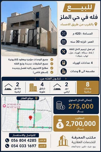 10+ Beds Villa for Sale in Central Riyadh, Riyadh - Villa for sale in Al Malaz neighborhood 10+ Beds Villa for Sale in Central Riyadh, Riyadh - Villa for sale in Al Malaz neighborhood