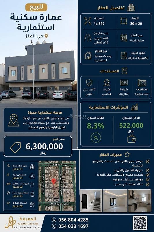 Residential building for sale in Al-Malaz district Residential building for sale in Al-Malaz district