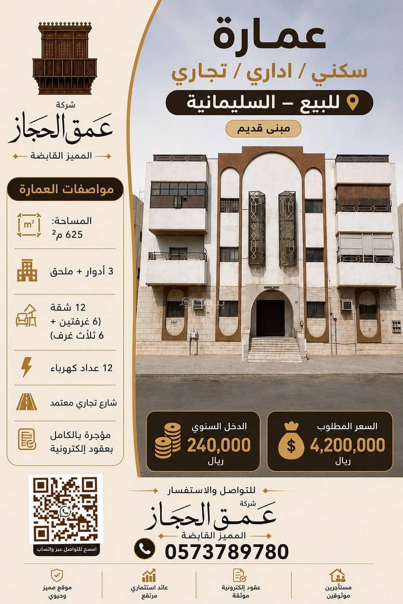 Commercial Building in North Jeddah,Al Sulaymaniyah 4195000 SAR - 88040807 Commercial Building in North Jeddah,Al Sulaymaniyah 4195000 SAR - 88040807