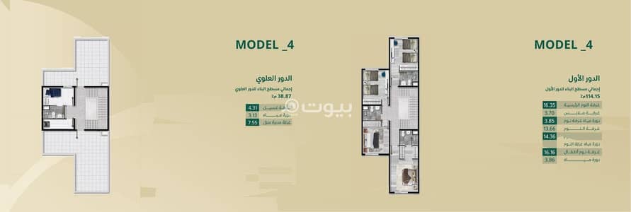 4 Bedroom Townhouse for Sale in Al Rashidiyyah Neighborhood, Makkah - Townhouse Model 4 4 Bedroom Townhouse for Sale in Al Rashidiyyah Neighborhood, Makkah - Townhouse Model 4