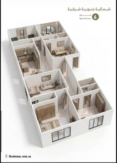6 Bedroom Flat for Sale in North Jeddah, Jeddah - Luxurious 6-bedroom apartment in Al-Naim neighborhood