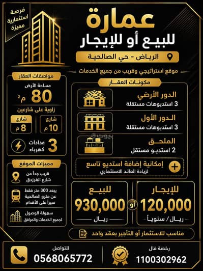 Residential Building for Sale in Central Riyadh, Riyadh - Residential Building in Central Riyadh,Al Salhiyah 930000 SAR - 88006484 Residential Building for Sale in Central Riyadh, Riyadh - Residential Building in Central Riyadh,Al Salhiyah 930000 SAR - 88006484