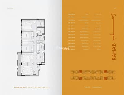 3 Bedroom Flat for Sale in North Riyadh, Riyadh - RAHAB - Type B2 3 Bedroom Flat for Sale in North Riyadh, Riyadh - RAHAB - Type B2