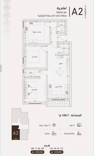 3 Bedroom Flat for Sale in North Jeddah, Jeddah - Apartment for sale on an unnamed street, Al Fayhaa district, Jeddah city, Makkah region 3 Bedroom Flat for Sale in North Jeddah, Jeddah - Apartment for sale on an unnamed street, Al Fayhaa district, Jeddah city, Makkah region