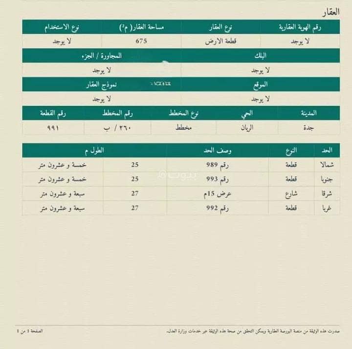 أرض سكنية للبيع في الريان، شمال جدة أرض سكنية للبيع في الريان، شمال جدة
