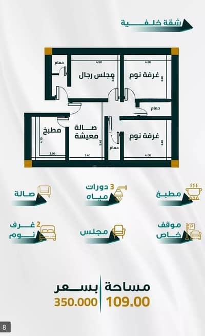 2 Bedroom Flat for Sale in North Jeddah, Jeddah - Apartment for sale in Al Fayhaa, North Jeddah 2 Bedroom Flat for Sale in North Jeddah, Jeddah - Apartment for sale in Al Fayhaa, North Jeddah