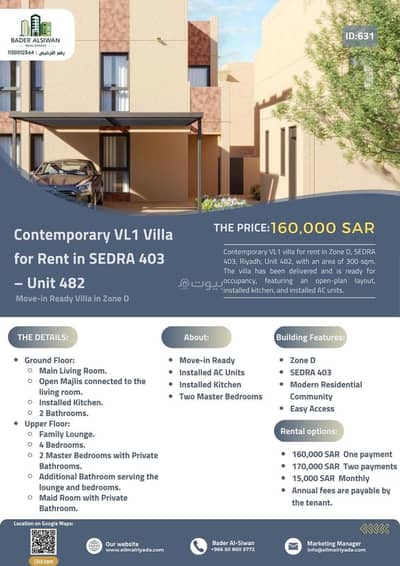 5 Bedroom Villa for Rent in Sidra, Riyadh - Rent your real estate unit with leadership knowledge at Sudra 2