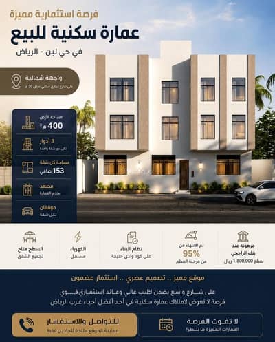 Residential Building for Sale in West Riyadh, Riyadh - Residential Building For Sale in Dhahrat Laban, Riyadh Residential Building for Sale in West Riyadh, Riyadh - Residential Building For Sale in Dhahrat Laban, Riyadh